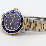 Rolex Submariner Date 16803 (1987) - Blauw wijzerplaat 40mm Goud/Staal (6/8)
