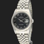 Rolex Datejust 36 16234 (1997) - Black dial 36 mm Steel case (1/8)