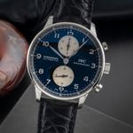 IWC Portuguese Chronograph IW371404 (Onbekend (willekeurig serienummer)) - Zwart wijzerplaat 41mm Staal (3/8)