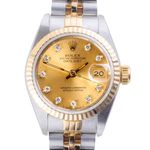 Rolex Lady-Datejust 69173 (1991) - Champagne dial 26 mm Gold/Steel case (3/8)
