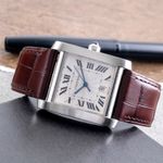 Cartier Tank Française W5101755 (Onbekend (willekeurig serienummer)) - Zilver wijzerplaat 30mm Staal (2/8)