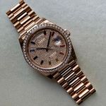 Rolex Day-Date 36 128345RBR (2020) - Diamond dial 36 mm Rose Gold case (1/3)