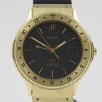 Hublot Greenwich Mean Time 1570.3 (1997) - Black dial 36 mm Yellow Gold case (1/4)