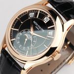 Patek Philippe Annual Calendar 5205R (2016) - Zwart wijzerplaat 41mm Roségoud (5/8)