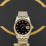 Rolex Datejust 36 16233 (1994) - Zwart wijzerplaat 36mm Goud/Staal (1/7)