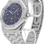Audemars Piguet Royal Oak Perpetual Calendar 25820SP (2005) - Blue dial 39 mm Steel case (4/6)