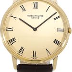 Patek Philippe Calatrava 3590 (Unknown (random serial)) - Gold dial 36 mm Yellow Gold case (2/5)