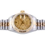 Rolex Lady-Datejust 69173 (1990) - Champagne dial 26 mm Gold/Steel case (5/8)