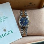 Rolex Datejust 31 68273 (1991) - Blue dial 31 mm Gold/Steel case (1/8)