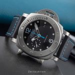 Panerai Luminor Submersible 1950 3 Days Automatic PAM00614 (Onbekend (willekeurig serienummer)) - Zwart wijzerplaat 47mm Titanium (2/8)