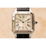 Cartier Santos Dumont WSSA0022 (Onbekend (willekeurig serienummer)) - Zilver wijzerplaat 44mm Staal (3/5)