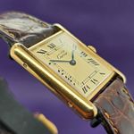 Cartier Tank Vermeil Unknown (1990) - Yellow dial 30 mm Silver case (5/5)