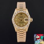 Rolex Lady-Datejust 69258 (1993) - Champagne dial 26 mm Yellow Gold case (1/7)