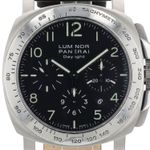 Panerai Luminor Chrono PAM00196 (Onbekend (willekeurig serienummer)) - Zwart wijzerplaat 44mm Staal (2/4)