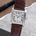 Cartier Tank Française W5101755 (Onbekend (willekeurig serienummer)) - Zilver wijzerplaat 30mm Staal (3/8)