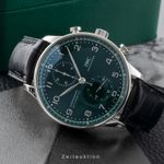 IWC Portuguese Chronograph IW371615 (Unknown (random serial)) - Green dial 41 mm Steel case (2/8)
