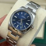 Rolex Oyster Perpetual 34 124200 (2022) - Blauw wijzerplaat 28mm Staal (8/8)