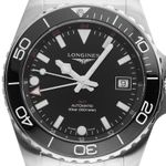 Longines HydroConquest L3.790.4.56.6 (2025) - Zwart wijzerplaat 41mm Staal (1/7)