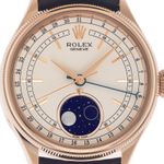 Rolex Cellini Moonphase 50535 (2022) - White dial 39 mm Rose Gold case (1/7)