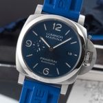 Panerai Luminor Marina PAM01313 (Onbekend (willekeurig serienummer)) - Blauw wijzerplaat 44mm Staal (3/8)