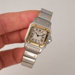 Cartier Santos Galbée 1567 (2000) - Champagne dial 35 mm Gold/Steel case (5/8)