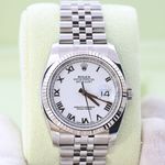 Rolex Datejust 36 116234 (2007) - Wit wijzerplaat 36mm Staal (1/8)