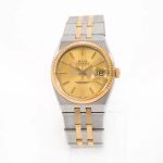 Rolex Datejust Oysterquartz 17013 (1998) - Champagne dial 36 mm Gold/Steel case (3/8)