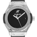 Hublot Classic Fusion 591.NX.1270.RX.MDM (2025) - Zwart wijzerplaat 29mm Titanium (1/7)