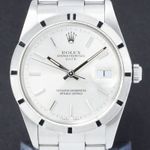 Rolex Oyster Perpetual Date 15010 (1989) - Silver dial 34 mm Steel case (1/8)