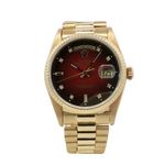Rolex Day-Date 36 18038 (1986) - Rood wijzerplaat 36mm Geelgoud (1/6)