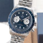 Tudor Black Bay Chrono 79360B (Onbekend (willekeurig serienummer)) - Blauw wijzerplaat 41mm Staal (3/8)