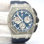 Audemars Piguet Royal Oak Offshore Chronograph 26420TI.OO.A027CA.01 (2023) - Blue dial 43 mm Titanium case (5/6)