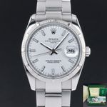 Rolex Oyster Perpetual Date 115210 (2008) - 34mm Staal (1/7)