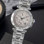 Cartier Pasha W31037H3 (2005) - Zilver wijzerplaat 38mm Staal (3/8)