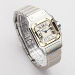 Cartier Santos Galbée 1567 (2018) - White dial 24 mm Gold/Steel case (2/8)