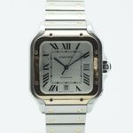 Cartier Santos W2SA0006 (2019) - White dial 40 mm Gold/Steel case (4/8)