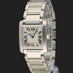 Cartier Tank Française 2300 (Unknown (random serial)) - Silver dial 20 mm Steel case (1/7)