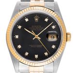 Rolex Datejust 36 16233 (1991) - Black dial 36 mm Gold/Steel case (1/7)