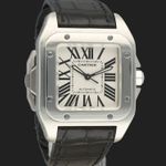 Cartier Santos 100 W20106X8 (2008) - Wit wijzerplaat 33mm Staal (4/8)