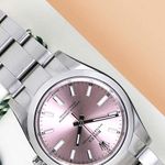 Rolex Oyster Perpetual 34 124200 (2024) - Roze wijzerplaat 34mm Staal (4/8)