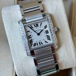 Cartier Tank Française W4TA0009 (2021) - Wit wijzerplaat 30mm Staal (1/7)