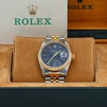 Rolex Datejust 36 16233 (Unknown (random serial)) - Blue dial 36 mm Gold/Steel case (1/8)