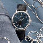 IWC Portofino Automatic IW356502 (Onbekend (willekeurig serienummer)) - Zwart wijzerplaat 40mm Staal (1/8)