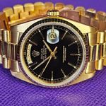 Rolex Day-Date 36 18038 (1983) - Black dial 36 mm Yellow Gold case (4/5)