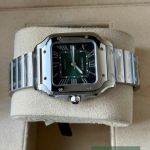 Cartier Santos WSSA0061 (2025) - Green dial 35 mm Steel case (4/7)