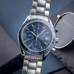 Omega Speedmaster Date 3212.80.00 (2005) - Blue dial 40 mm Steel case (3/8)