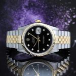 Rolex Datejust 36 16233 (1989) - Black dial 36 mm Gold/Steel case (5/8)