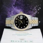Rolex Datejust 36 16233 (1989) - Black dial 36 mm Gold/Steel case (2/8)