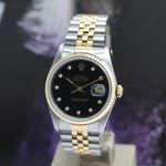 Rolex Datejust 36 16233 (1989) - Black dial 36 mm Gold/Steel case (8/8)
