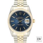 Rolex Datejust 36 16233 (1995) - Blue dial 36 mm Gold/Steel case (2/8)